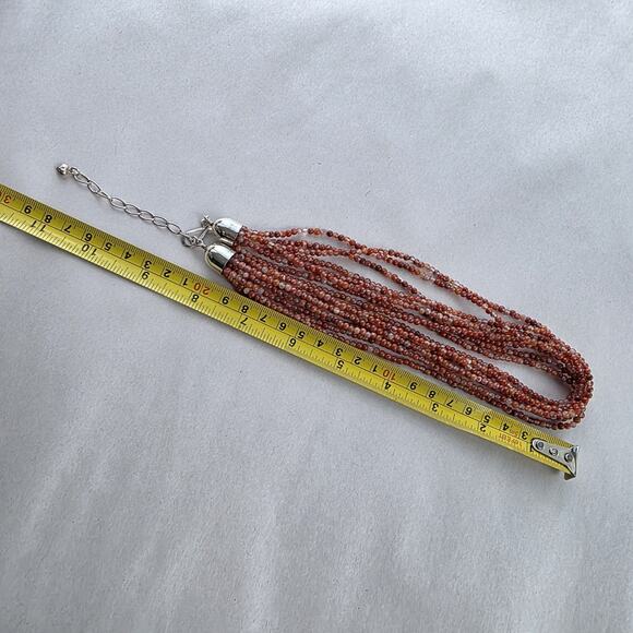 Jay King Multi 8 Strand Necklace 16" Red Agate New Western Coastal Resort - Picture 11 of 11